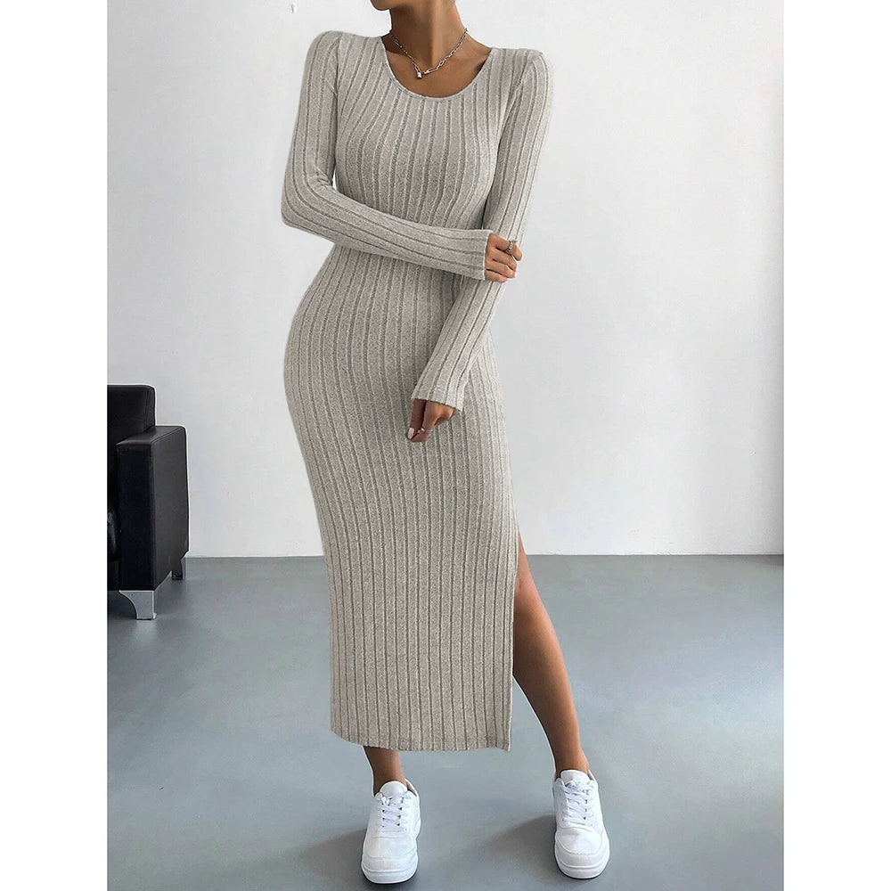 Mia Dresses Fall Winter Casual  Long Dresses